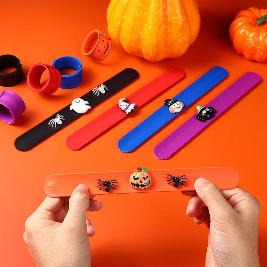 Amazon | 24ピース スラップブレスレット 子供用 DIY レインボー